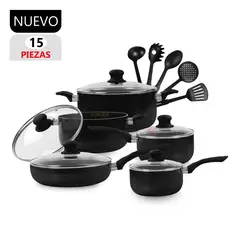 FINEZZA - Set de Ollas Antiadherentes FZ-1655T Negro