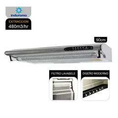 INDURAMA - Campana Extractora 90cm CEI-902CRP - Inox
