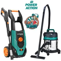 POWER ACTION - Hidrolavadora 1900w + aspiradora 1600w