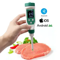 OEM - Medidor Digital de PH Agua Queso Leche Carne Comida Suelo + Bluetooth