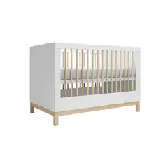 SOFT BABY LUXURY COTTON - Cuna Convertible Cozy Blanca y Malva