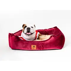 PRETTYPETS - CAMA HIPOALERGÉNICA PARA MASCOTA COLOR VINO - TALLA 3