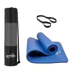 Urban Fit - Colchoneta mat 10mm + ligas transportadora + Bolsa transportadora - Azul
