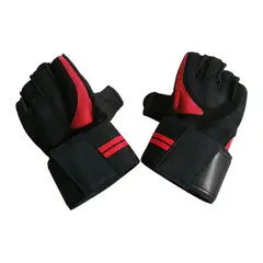URBAN FIT - Guantes para pesas con muñequera - rojo