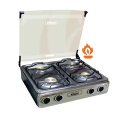 FADIC - Cocina de mesa con tapa de vidrio clásic 22 4H