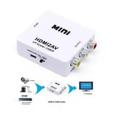 GENERICO - Adaptador hdmi a rca conversor convertidor hdmi2av video pal ntsc