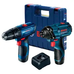 BOSCH - Atornillador Impacto 14 GDR 120-LI+Taladro 38 12V GSR 120-LI