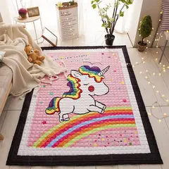 GENERICO - Alfombra de Piso con Estampado Unicornio para Niñas