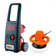 BLACK+DECKER - Hidrolavadora 1500W 120 Bar + Pulidora 10" 120W Black + Decker BW15-K1.