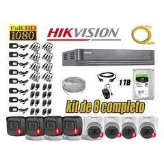 HIKVISION - CÁMARAS SEGURIDAD KIT 8 FULL HD 1080P CON AUDIO INCORPORADO 1TB