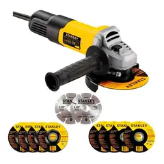 STANLEY - Esmeril Angular 4 1/2" 750 W + 10 Disco SG7115V10-B2