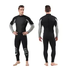 GENERICO - Wetsuit XXL Neopreno 3mm Negro Plomo Cierre Espalda