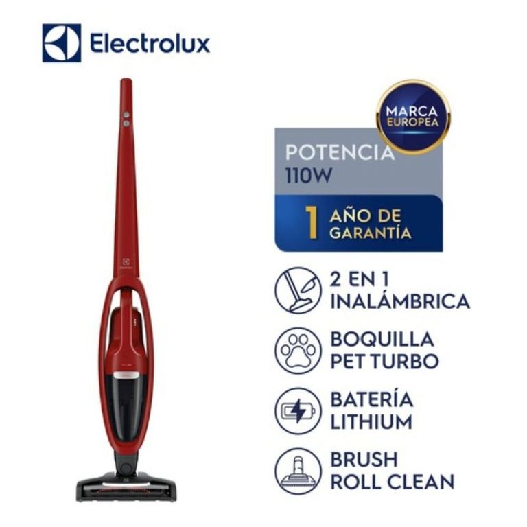 Aspiradora Inalámbrica Electrolux ERG36 110W 2 en 1 con Filtro HEPA para mascotas