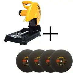 DEWALT - Tronzadora 14" 2300W + 4 Discos para Tronzadora 14"x0.12"x1" D28730-K4