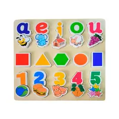 GENERICO - Rompecabezas de vocales números y formas geométricas