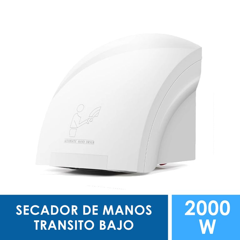 Secador de Manos con Sensor automatico 2000W Transito Medio