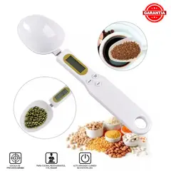 EASY AND HOME - Cuchara Medidora Digital 500g Blanco