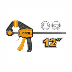 INGCO TOOLS - PRENSA RÁPIDA 12 60KG AUTO AJUSTABLE ABRAZADERA INGCO - HQBC01602