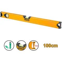 INGCO TOOLS - NIVEL DE ALUMINIO 1M CON BURBUJA PROFESIONAL INGCO - HSL58100