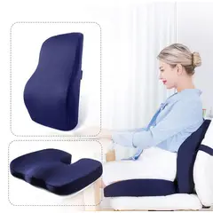 PERUMASSAGE - Cojín y Respaldar Viscoelástico con Gel para Silla o Auto