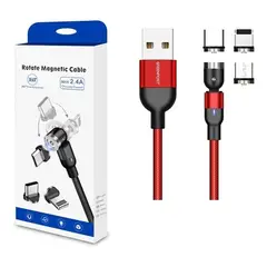 GENERICO - Cable Magnetico 2A Greenport Rojo 1 metro