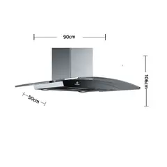 INDURAMA - Campana Extractora tipo Chimenea CEI-90NEVC Silver