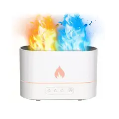 SEISA - Difusor Aromaterapia Humidificador de Llama simulación inteligente BLANCO
