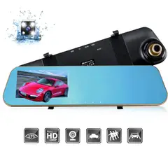 SEISA - Espejo Retrovisor DVR Cámara Doble FHD Visión Nocturna