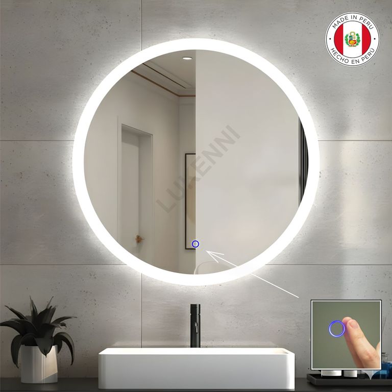 Espejo Tactil LED 60 cm NATUR Tres tonos de luz