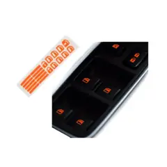 GENERICO - Pegatina Sticker luminoso para mando de puerta - Naranja