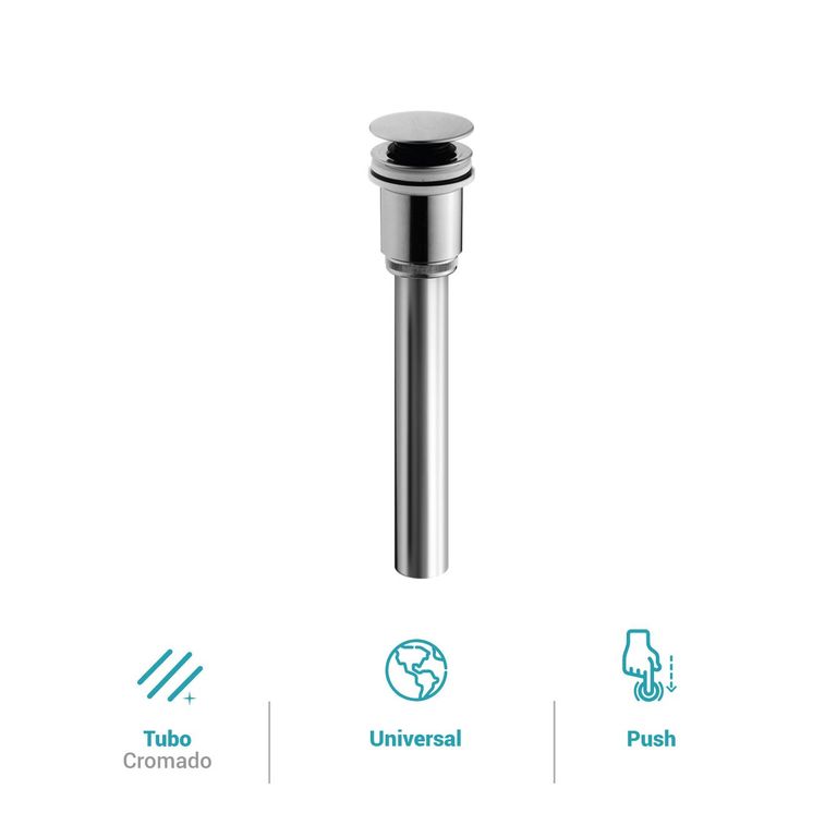 Desagüe push de 1 1/4" x 10" (3,18 cm x 25 cm) universal Italgrif