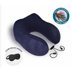 TERAFLEX - COJIN CERVICAL MEMORY FOAM DOLOR DE CUELLO CERVICALGIA - AZUL