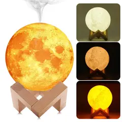 SEISA - Humidificador Purificador Lámpara Led Luna 3d - Decoración para Hogar