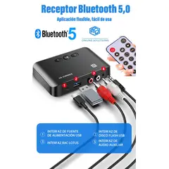 VIKINGO - Receptor Bluetooth 5,0 conector AUX, Audio de música estéreo