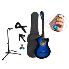 VOZZEX - PACK DE GUITARRA ACUSTICA NYLON AZUL