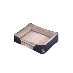 QUE PATAS PET SHOP - Cama Sofá Premium Antialérgica para Perros Lavable Azul Talla L