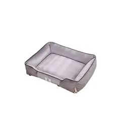 QUE PATAS PET SHOP - Cama Sofá Premium Antialérgica para Perros Lavable Gris Talla M