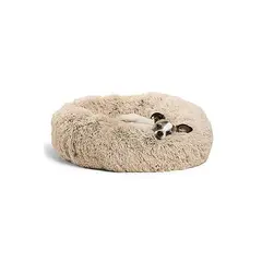 QUE PATAS PET SHOP - Cama Donut para Mascota Beige Talla S