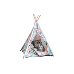 QUE PATAS PET SHOP - Cama Teepe Modelo Multicolor Para Perro y Gato