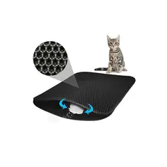 QUE PATAS PET SHOP - Alfombra Doble Capa para Arenero de Gato