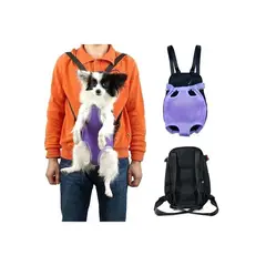 QUE PATAS PET SHOP - Mochila Canguro Talla M Azul