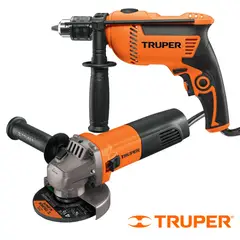 TRUPER - Taladro Percutor 1/2" 600W + Amoladora 4 1/2" 800W