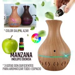 OEM - Humidificador Led Purificador con Esencia de Manzana aromaterapia