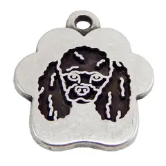 CAT OH - Placa de identificación para perros - Poodle vintage pequeño