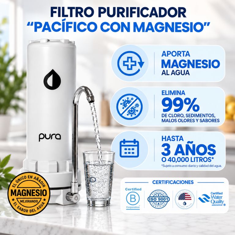 Filtro de Agua con Magnesio Anticloro Sobre Mesa
