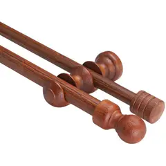 AURA - Set doble madera rustica metalhsa 2 metros 28 mm caoba