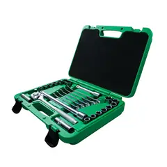 TOPTUL - Juego de dados enc. ½” de 10mm a 19mm de 27 pzas