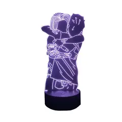 MEGAOFFICE - LAMPARA LED 3D HARRY STYLE Y LOUIS ONE DIRECTION