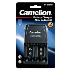CAMELION - Cargador De 4 Pilas Aa, Aaa Y 2 De 9v