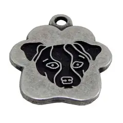 CAT OH - Placa de identificación para perros - Jack Russel vintage